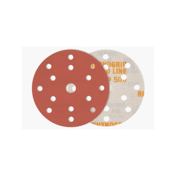 Indasa USA,Inc. Medallion 320-40 Rhynogrip Red Line XL Abrasive Solid Disc, 3 in Dia, 40 Grit