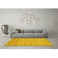 thumbnail image 3 of Ahgly Company Indoor Round Oriental Yellow Modern Area Rugs, 6' Round, 3 of 4