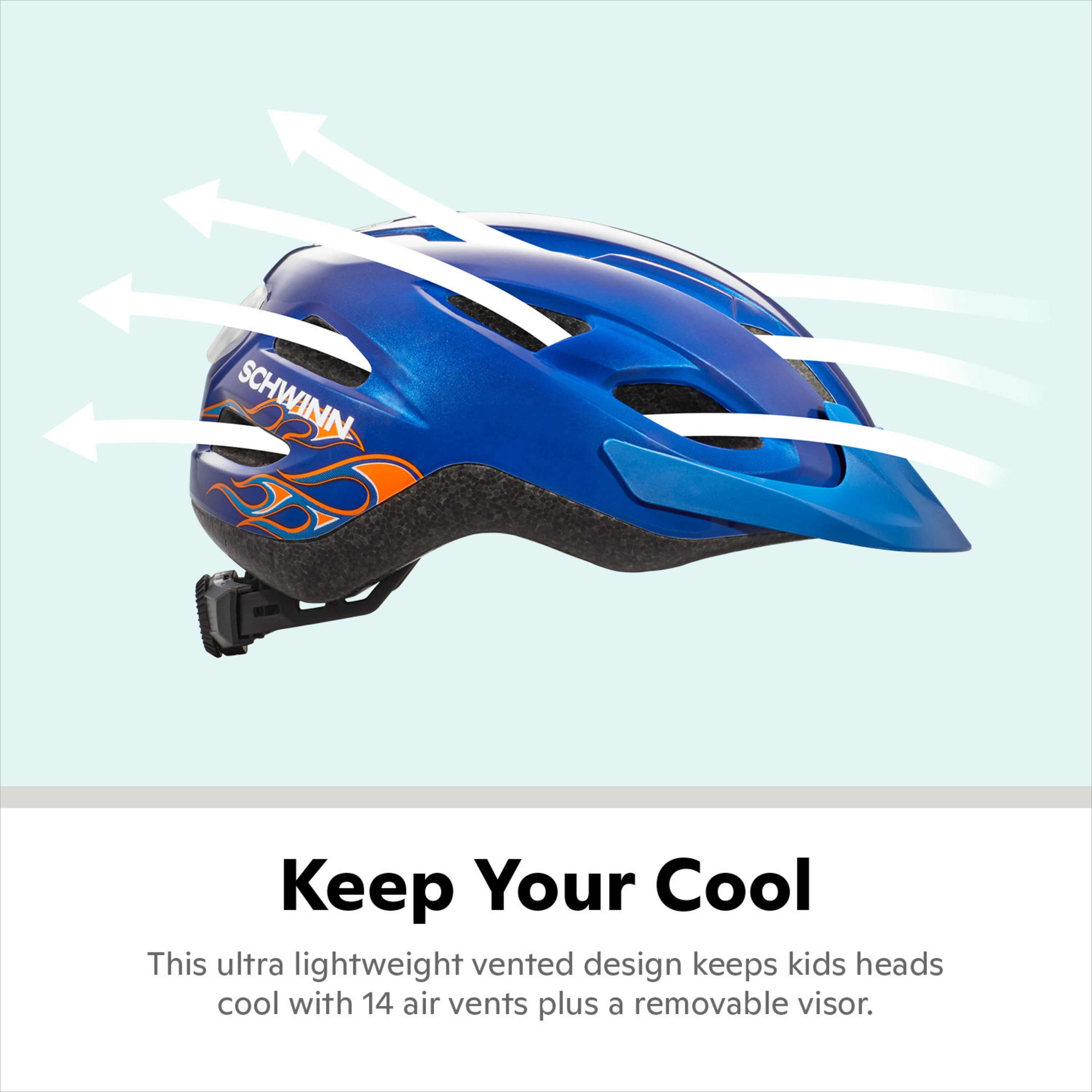 Schwinn Diode Bike Helmet for Kids, Ages 5 to 8, Blue
