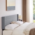 thumbnail image 5 of VECELO King Size Adjustable Height Upholstered Headboard, Modern Wingback Headboard with Double Nailhead Trimming and Button Tufting for Bedroom, Light Gray, 5 of 7