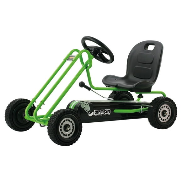 Hauck Lightning - Pedal Go Kart Pedal Car Rouler sur des Jouets pour Garçons et Filles avec Siège Réglable Ergonomique et Maniabilité Pointue - Race Green