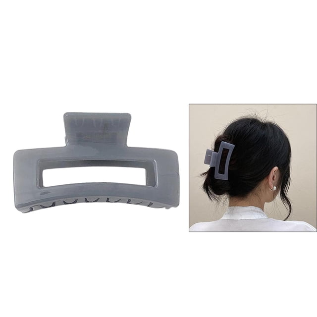 Pinzas para el pelo pinzas de acrílico diseño francés pinzas para el cabello accesorios para el cabello pinzas para el cabello para mujeres y niñas - Grey Gris Macarena Garra de pelo para mujer