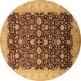 thumbnail image 1 of Ahgly Company Indoor Round Oriental Brown Traditional Area Rugs, 8' Round, 1 of 4