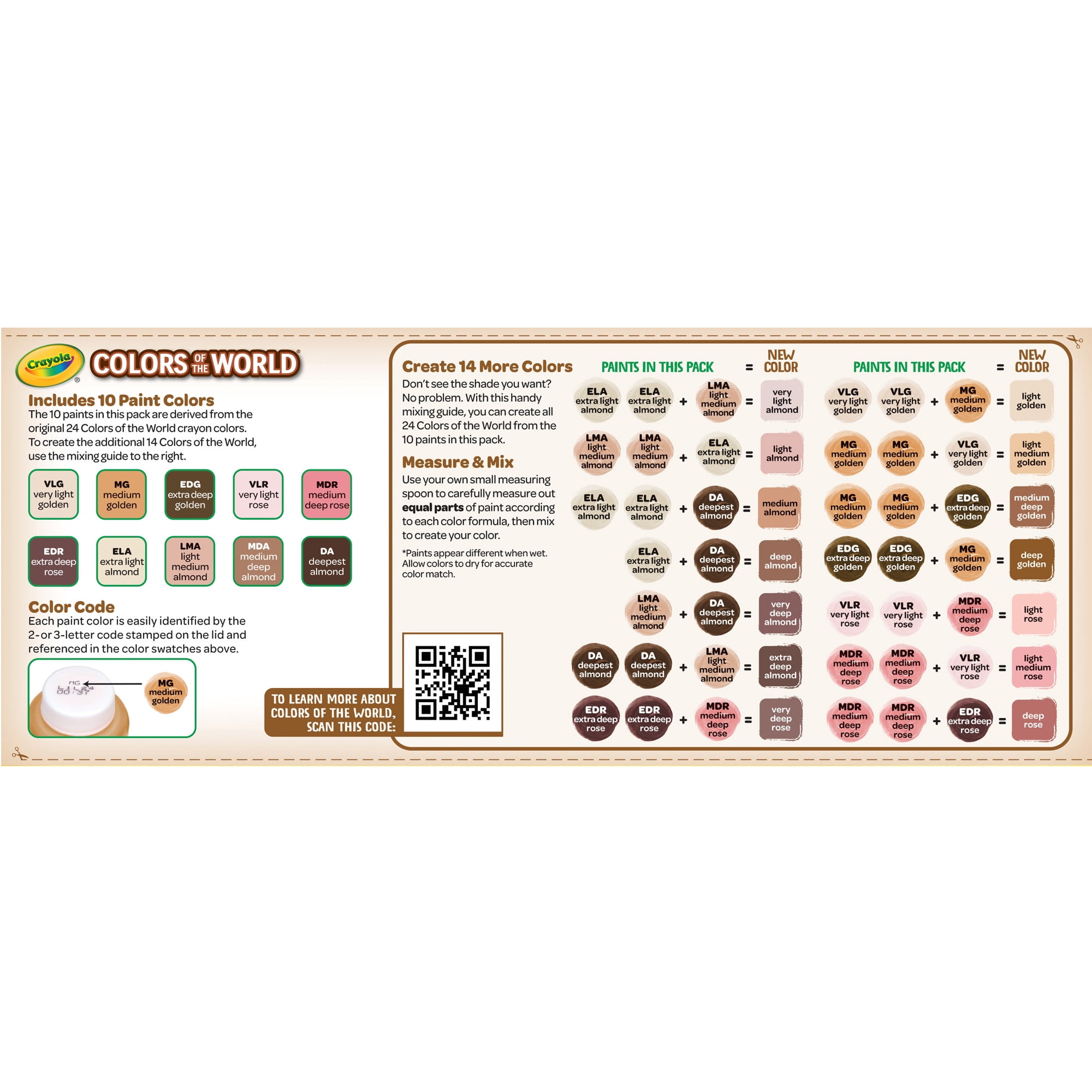 Crayola Colors of the World Project Paint, 2oz Jars, 10 Per Pack, 3 Packs