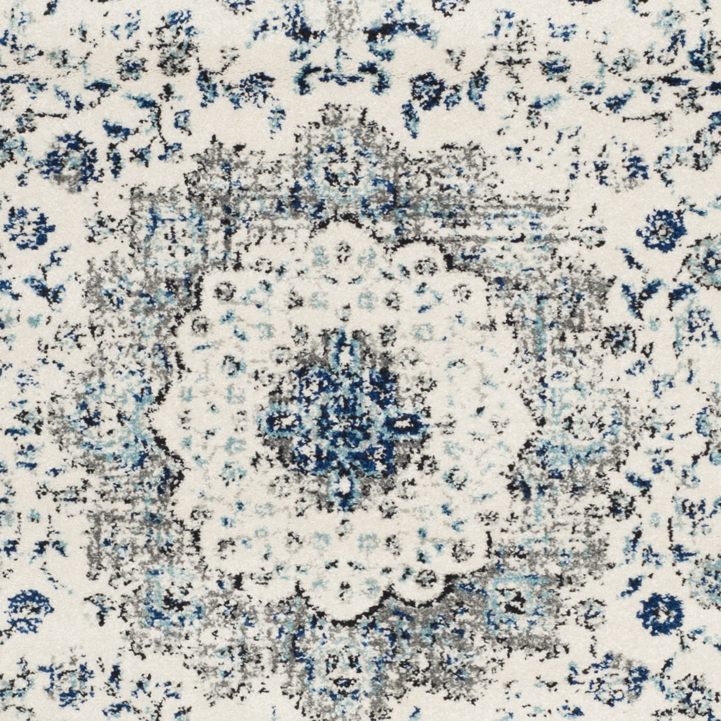 SAFAVIEH Evoke Teale Traditional Bordered Runner Rug, Grey/Ivory, 2'2" x 21'