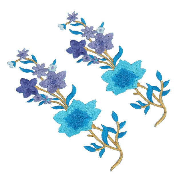Parche de floresParche de flores 2 flores Accesorios de costura DIY Decoración de ropa Diseño fácil de usar Jadeshay A