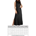 thumbnail image 2 of Vestidos de Fiesta Elegantes de noche largo con abertura lateral y cuello falso para mujer para cóctel Ygjytge Negro T L para Mujer, 2 of 7