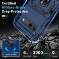 thumbnail image 5 of Compatible with Google Pixel 7a Case Built in Slide Camera Lens Cover+Screen Protector+Finger Ring Holder Kickstand,Heavy Duty Shockproof Full Body Protective Phone Cover,2023 Blue, 5 of 16