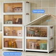 thumbnail image 2 of 1pc Storage Cabinet, Home Clothes Storage Cabinet, Bedroom Organizer, Plastic Free Installation Snack Storage Cabinet, Folding Organizer For Home, Household Home Kitchen Utensil, 2 of 4