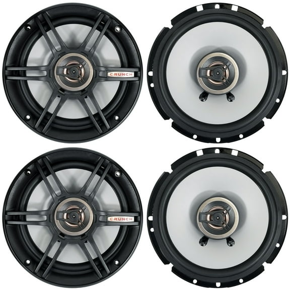 (4) Crunch CS65CXS 6.5" Car Audio Shallow Mount Speakers 300 Watts Max 2-Way
