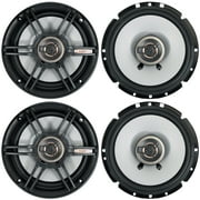 (4) Crunch CS65CXS 6.5" Car Audio Shallow Mount Speakers 300 Watts Max 2-Way
