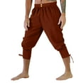 thumbnail image 2 of Mens Casual Pants for Men - Retro Solid Color Ankle Strap Trousers for Everyday Comfort and Durable Performance, 2 of 8