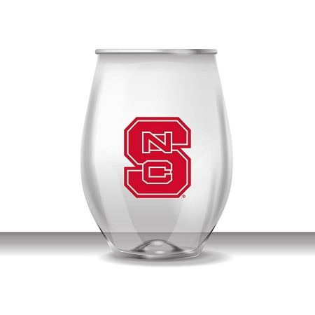 North Carolina State Wolfpack Stemless Shatterproof Heavy Duty Wine or Beverage Glass Set of 4