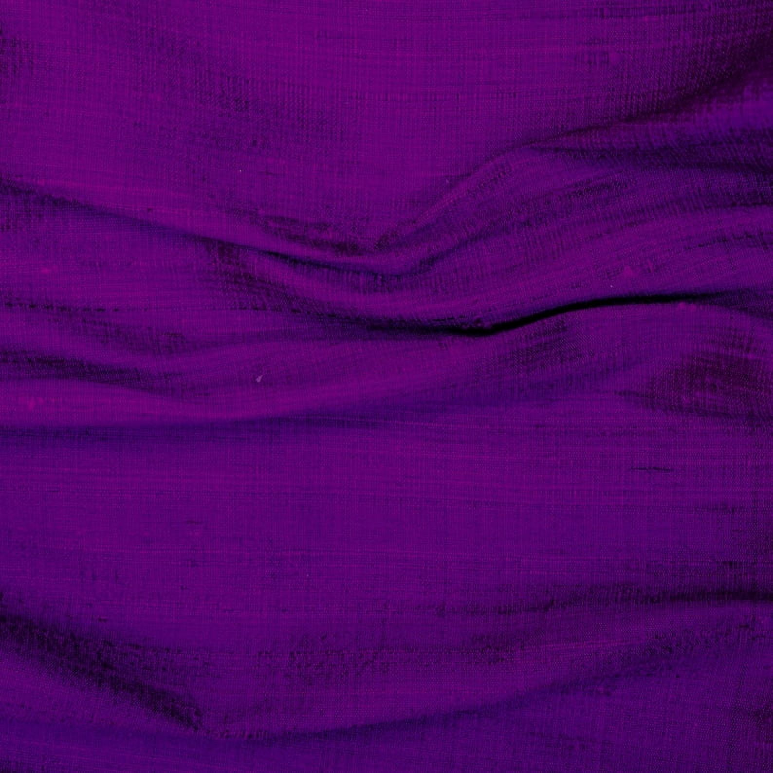 Fabric Mart Direct Bright Purple Fabric by the Yard, 41 inches or 104 cm Width Purple Silk Fabric, 4 Yards 100% Pure Silk Dupioni Fabric, Upholstery Fabric, Fabric For Curtains, Fabric For Pillows