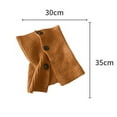 thumbnail image 3 of HAPIMO Winter Womens Scarf Fall Scarves Ribbed Knit Faux Collar Side Buttons Detachable Sweater Turtleneck Solid Color Neck Warmer Scarf Wrap for Women Christamas Gift, 3 of 4