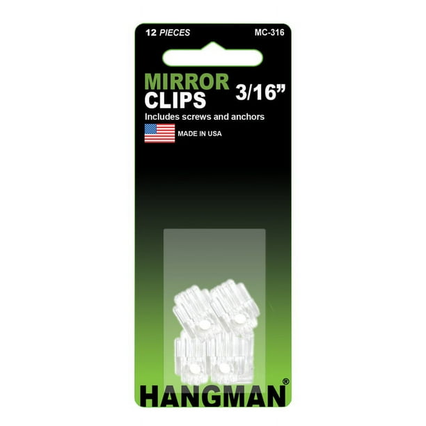 Hangman Hanger Mirror Holder Clip 20 lb 12 pc Hangman Hanger Mirror Holder Clip 20 lb 12 pc