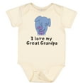 thumbnail image 3 of Inktastic I Love My Great Grandpa Elephant Boys or Girls Baby Bodysuit, 3 of 5