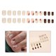 thumbnail image 2 of Square Press on Nail French Tip Fake Nail Glues on Nail Flower Artificial Nail, 2 of 4