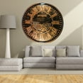 thumbnail image 3 of THE GEARS CLOCK Wall Clock with Real Moving Gears LU-LI_ 40 in Round DARK-BROWN, 3 of 11