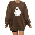 thumbnail image 1 of Blouse à Manches Longues pour Femmes Mode Halloween Automne Imprimé Ample Col Rond Pull Décontracté, 1 of 4