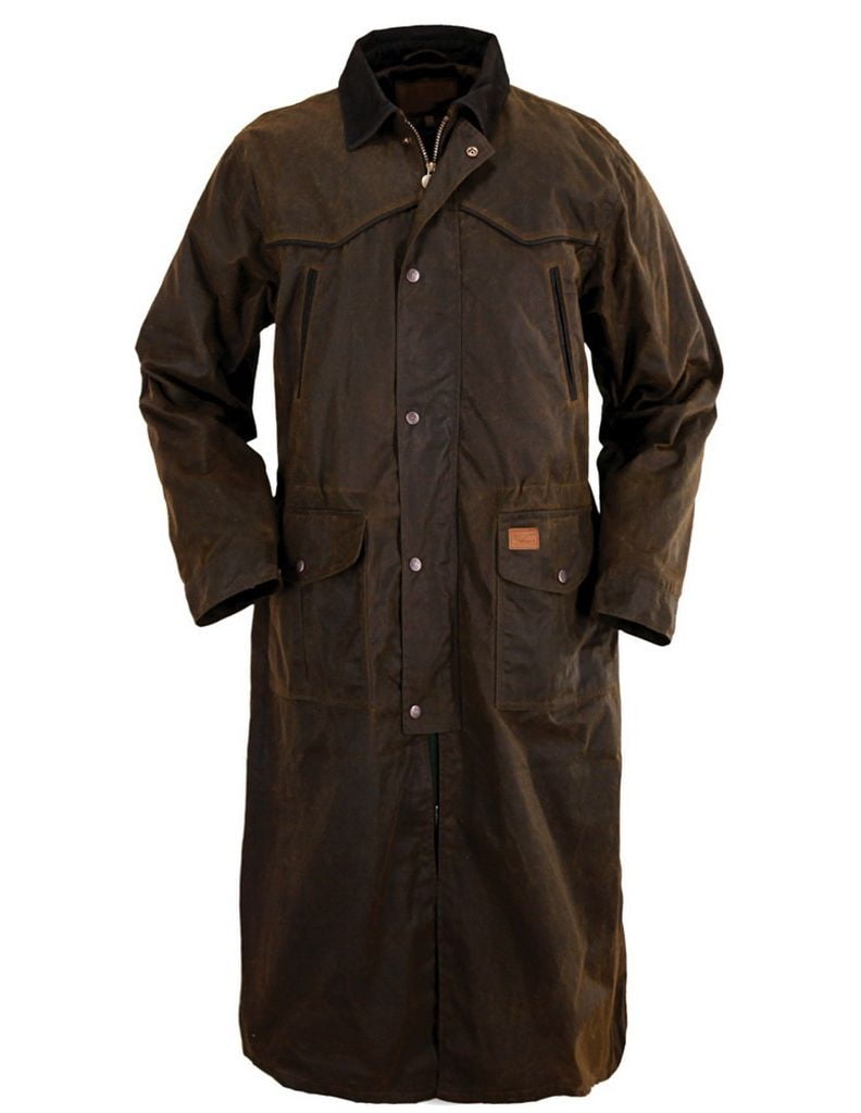 Outback Trading Duster Mens Pathfinder Oilskin Waterproof Bronze 2709