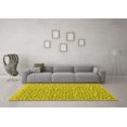 thumbnail image 3 of Ahgly Company Machine Washable Indoor Rectangle Abstract Yellow Modern Area Rugs, 3' x 5', 3 of 4