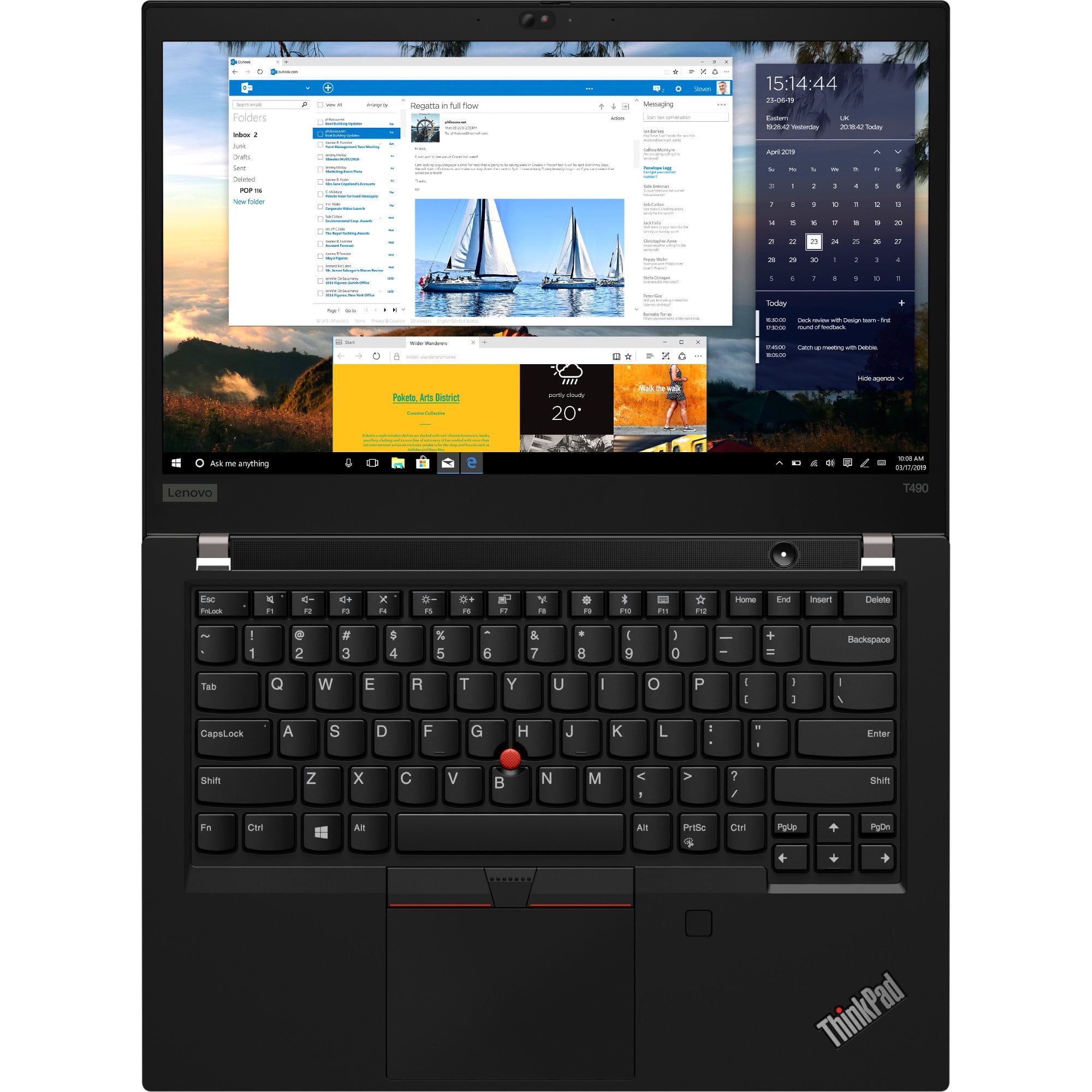 Lenovo ThinkPad T490 20N2005WUS 14" Notebook - Intel Core i5 - 16 GB RAM - 512 GB SSD - Intel UHD Graphics 620 - Windows 10 Pro - Glossy Black