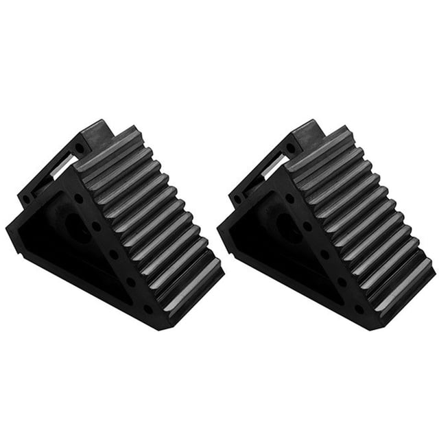 UPOUART 2pcs Rubber Parking Block Triangle Pad Anti Slip Wheel Chocks for Vehicles Loads