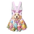 thumbnail image 5 of Uourmeti Easter Puppy Print Skirted One-Piece Swimsuit for Girls - Quick Dry, Stretchy Swim Dress for Beach & Pool Vacation, 5 of 8