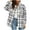 Gray, variant on Women's 2025 Fall Clothes Plaid Shacket Jacket Casual Loose Long Sleeve Button Down Fannel Shirts Fashion Jacket