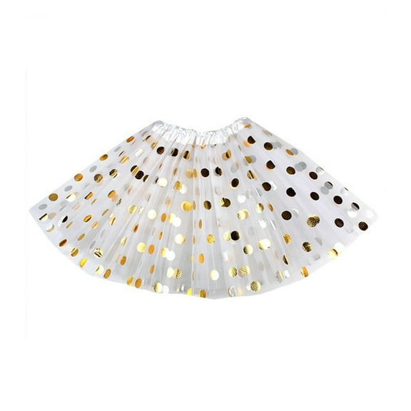 Tutus for Girls White Polka Dot Ballet Skirts for Dress Up Game Birthday Party Christmas Costume
