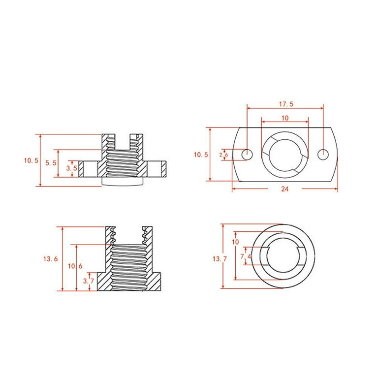 T8 Lead Screw Nut Dimensions Discounts Offers