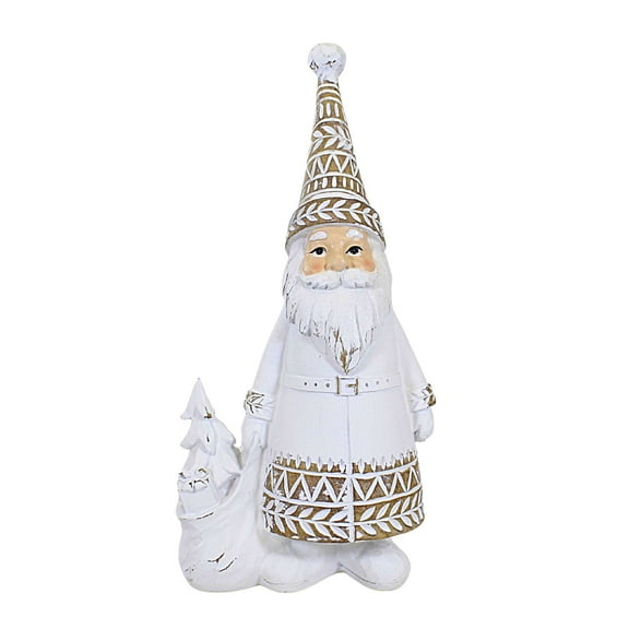 Ganz White-Washed Santa Figurine - One Santa Figurine 11.25 Inch, Polyresin - Christmas Claus Mx183638 Bag