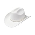 thumbnail image 4 of Elegant Outdoor Beach Leisure Resort Style Sun Hat with Round Brim Hillbilly Hat Great Hat Cool Mens Hats Fedora Hat Lot Leather Cowboy Hat Adult Cowboy Hat Youth Western Hat Cow Girl Hat, 4 of 4