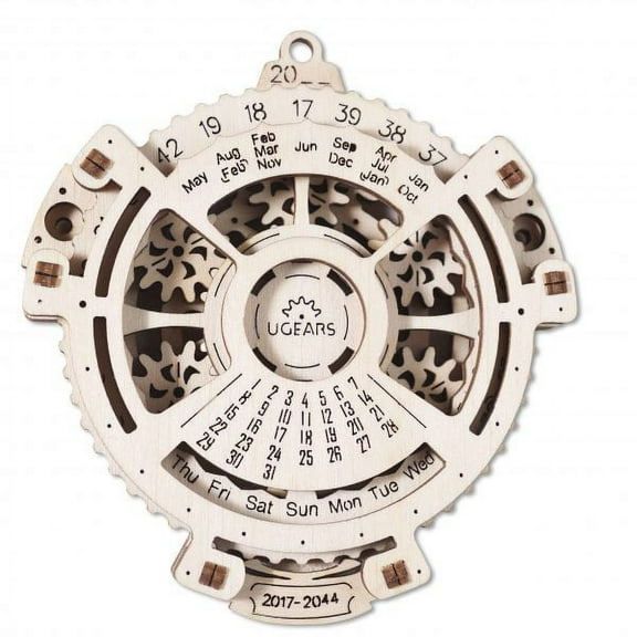 Date Navigator UGears 3D Wooden Unique Glue Free Eco Friendly Self Propelled Mechanical Model