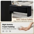 thumbnail image 6 of Lunale 41.73" End of Bed Bench for King Size Bed, Velvet Upholstered Storage Ottoman for Bedroom, Black, 6 of 7
