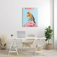 thumbnail image 2 of Bird Perched Sprinkled Donut Animals & Insects Graphic Art Gallery Wrapped Canvas Print Wall Art, 2 of 7