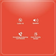 RadioShack Corded, Black, Square Phone with Display, Landline Phone for Office or Home Offers Pre-Dial, Re-Dial, and Edit Functions for Seamless Call Management