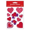 Club Pack of 48 Red, Pink and Purple Heart Valentine Sticker Sheets 7.5"