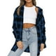thumbnail image 2 of Blusas De Moda, Camisas A Cuadros Para Mujer, Cómodas, Respetuosas Con La Piel, De Un Solo Pecho Para Citas Para El Club ANGGREK No, 2 of 6