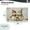 thumbnail image 3 of Snowman Family Of Three Canvas Wall Art, design by Petal Prints Design, 3 of 8