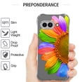 thumbnail image 3 of CoverON Phone Design For Goolge Pixel 9a Case, Clear Flexible Soft Rubber Slim TPU Cover, SunFlower, 3 of 8