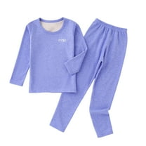 Tqyyweavej Kids Boys Thermal Underwear 2 Piece Set Fleece Lined Base Layers Top & Bottom Toddler Long Johns for Cold Winter 2-16Y