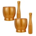 thumbnail image 1 of Oleegame 2PC Multifunctional Beans Manual Grinding Tool Kitchen Garlic Puree Grinder Yellow, 1 of 4