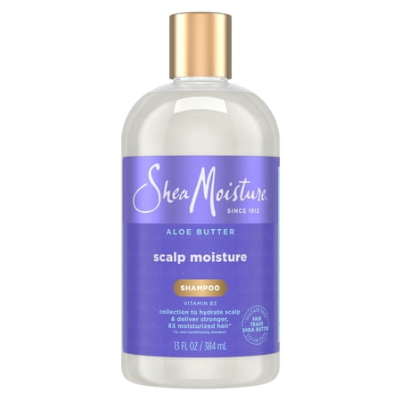 SheaMoisture Scalp Moisture Shampoo Hair Care with a Boost of Hydration Aloe Butter & Vitamin B3 To Hydrate Scalp + Moisturized Hair ,13 Fl oz