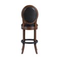 thumbnail image 2 of Home Fare Overland Fabric Upholstered Swivel Barstool in Brown, 2 of 3
