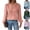 Pink, variant on HAJWOH Womens Tops Dot Boho Long Sleeve Shirts V Neck Casual Chiffon Blouses Flowy Lace Hem Cute Clothing Trendy 2026