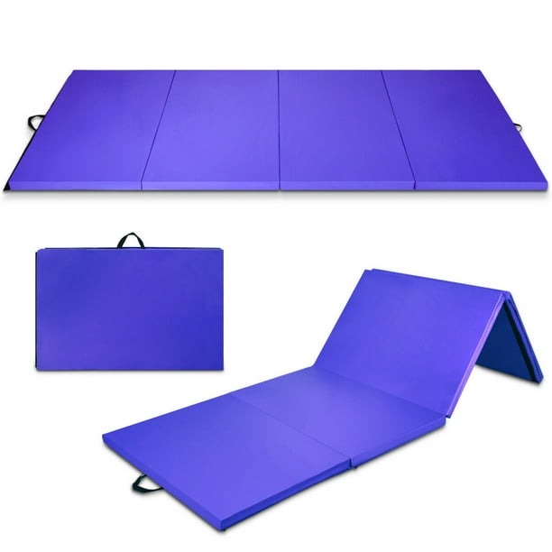 Gymax 4'x10'x2'' Folding Gymnastic Tumbling Mat Yoga Aerobics Gym Exercise Fitness Mat Walmart