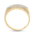 thumbnail image 2 of 10K Yellow Gold Mens Round Diamond Rectangle Cluster Ring 1/3 Cttw, Mens Size: 7-13, 2 of 4