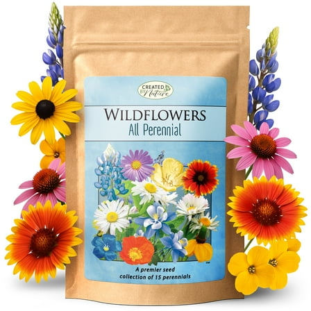 All Perennial Flower Seeds, 15 Flower Varieties, 49,000 Wildflower Seeds - Created By Nature